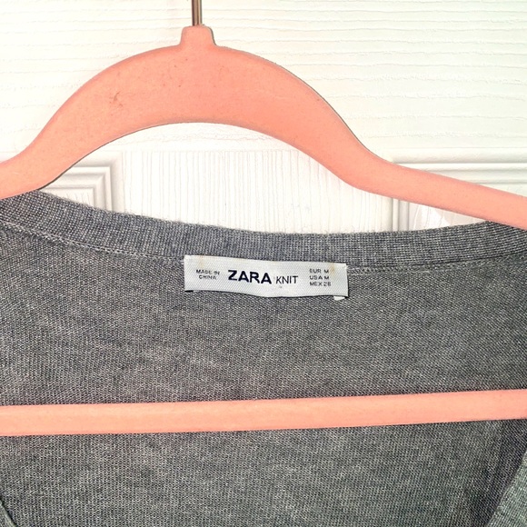 ZARA Knit Combination Long-Sleeved Blouse. Size MED. Great condition!! - Picture 7 of 9